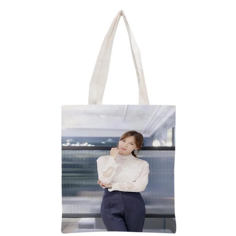 

Handbag Korea-Pop Kim So yeon printing canvas tote bag Reusable Foldable Canvas Women Bags 30x35cm custom your image