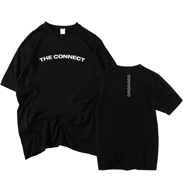 Новое поступление kpop monsta x the connect 2nd tour одинаковая летняя свободная футболка с