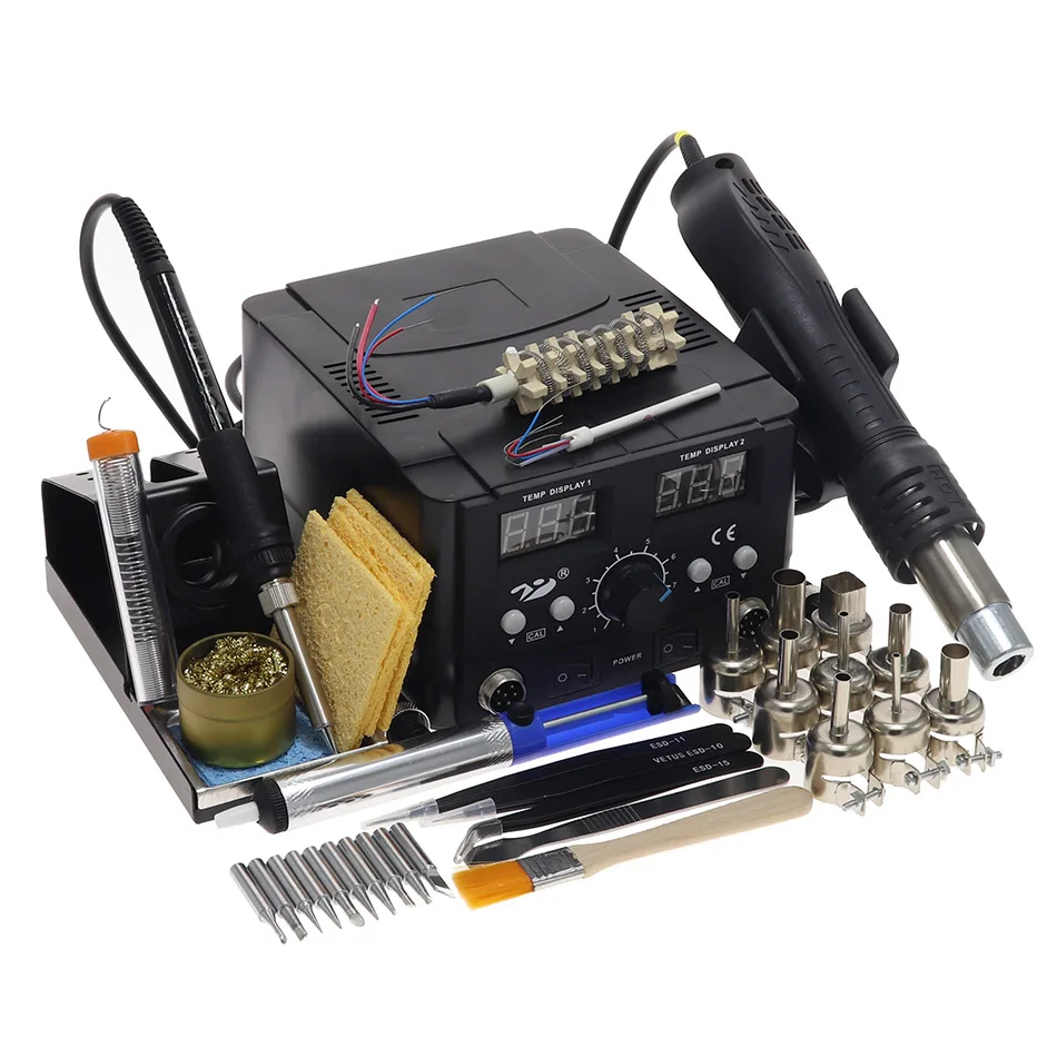 YCD-8582D-C YCD 8582D станция для распайки горячего воздуха и Электрический паяльник 2 в 1 паяльная станция BGA инструмент для перезарядки - Цвет: YCD-8582D-C