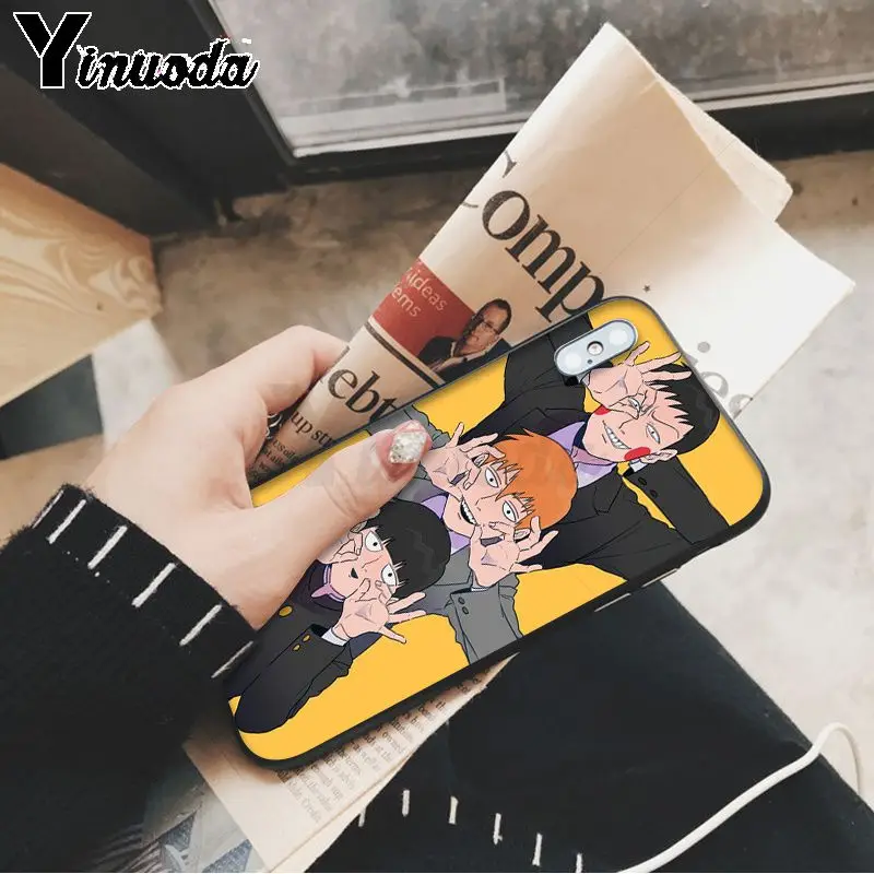 Yinuoda mob psycho 100 красочные милые аксессуары для телефонов Чехол Apple iPhone 8 7 6 6S Plus X XS MAX 5