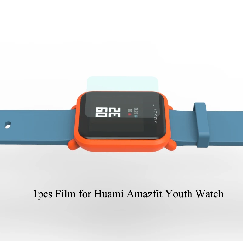 1pcs Soft Film Mijobs 20 мм ремешок для Xiaomi Huami Amazfit GTR Bip BIT ремешок для умных часов спортивный gts Smartwatch аксессуары силиконовый браслет - Цвет: 1pcs Soft Film