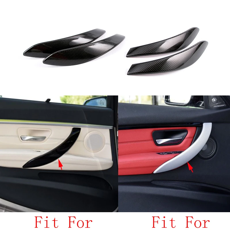 

100% Carbon Fiber inner Door Handle Cover Trim For BMW 3 Series F30 F31 13-17 & 3 Series GT F34 14-17 & 4 Series 4dr F36 15-17