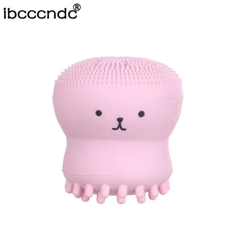 

Beauty Face Skin Care Cleaning Tools Cute Octopus Jellyfish Facial Cleansing Brush Facial Puff Massage Exfoliating Wash Tool