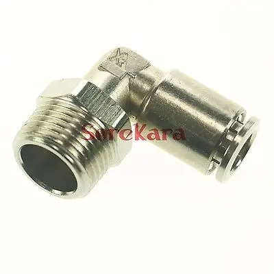 Пневматический никелевый латунный локоть нажимной в соединителе соединение