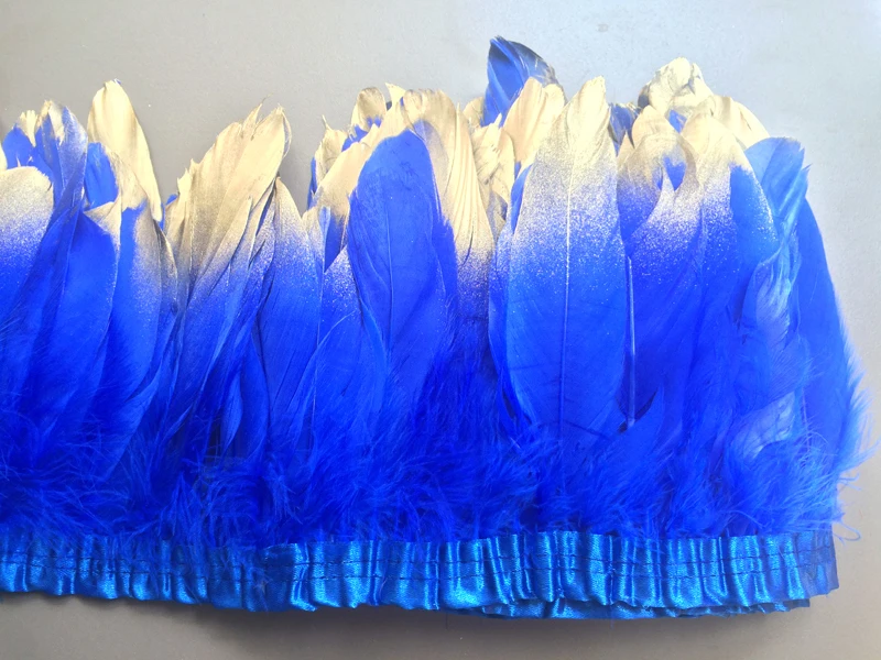 10 ярдов белый/черный/ярко-розовый Лебедь гусиное перо отделка/бахрома/лента на