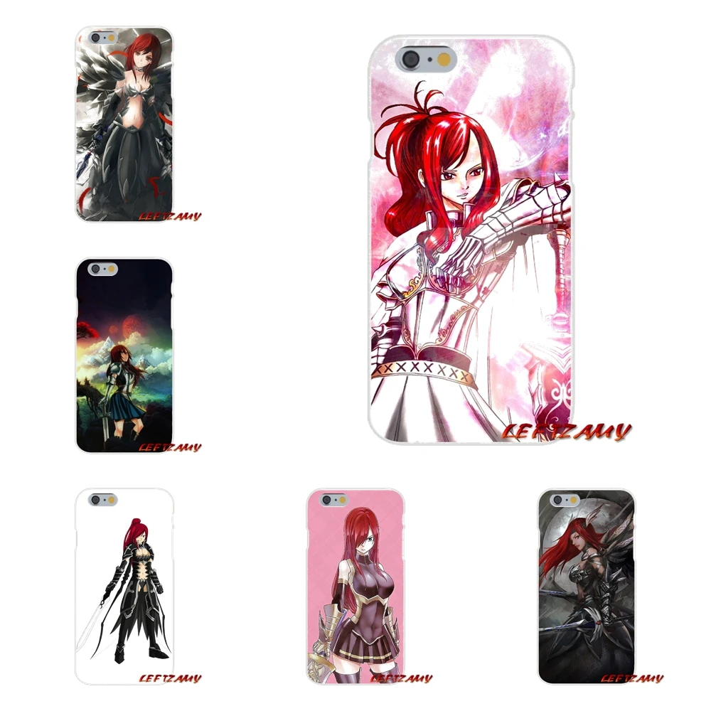 Прозрачный чехол из ТПУ с черным логотипом Fairy Tail Erza для Huawei P8 P9 P10 Lite 2017 Honor 4C 5X 5C 6X