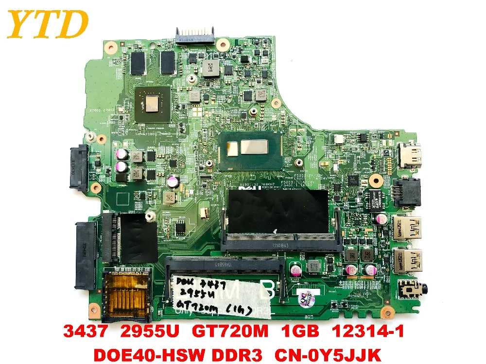 

Оригинальный Для DELL 3437 Материнская плата ноутбука 3437 2955U GT720M 1 ГБ 12314-1 DOE40-HSW DDR3 CN-0Y5JJK испытанное хорошее Бесплатная доставка