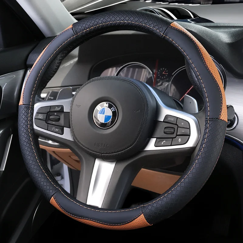 Верхний слой кожаный руль чехлы для BMW 3 серии седан asloon wagon touring M3 320I 325I E90/E91/E92/E93
