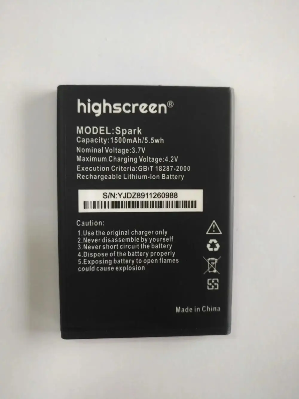 

For Highscreen Spark Battery 1500mAh Accumulator High Quality