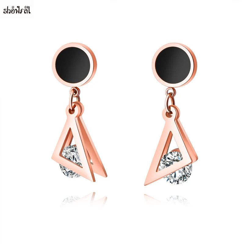 Кристаллами от Swarovski Треугольники серьги панк акриловые стержня для Для женщин