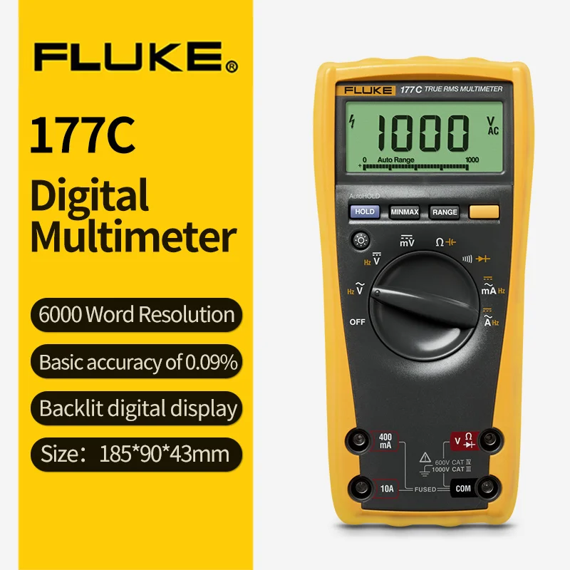 Цифровой мультиметр Fluke F175C, высокоточный автоматический портативный мультиметр - Color: F177C