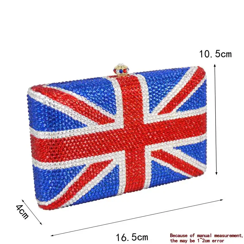 Роскошная сумка с кристаллами ручной работы union jack модные дизайнерские вечерние