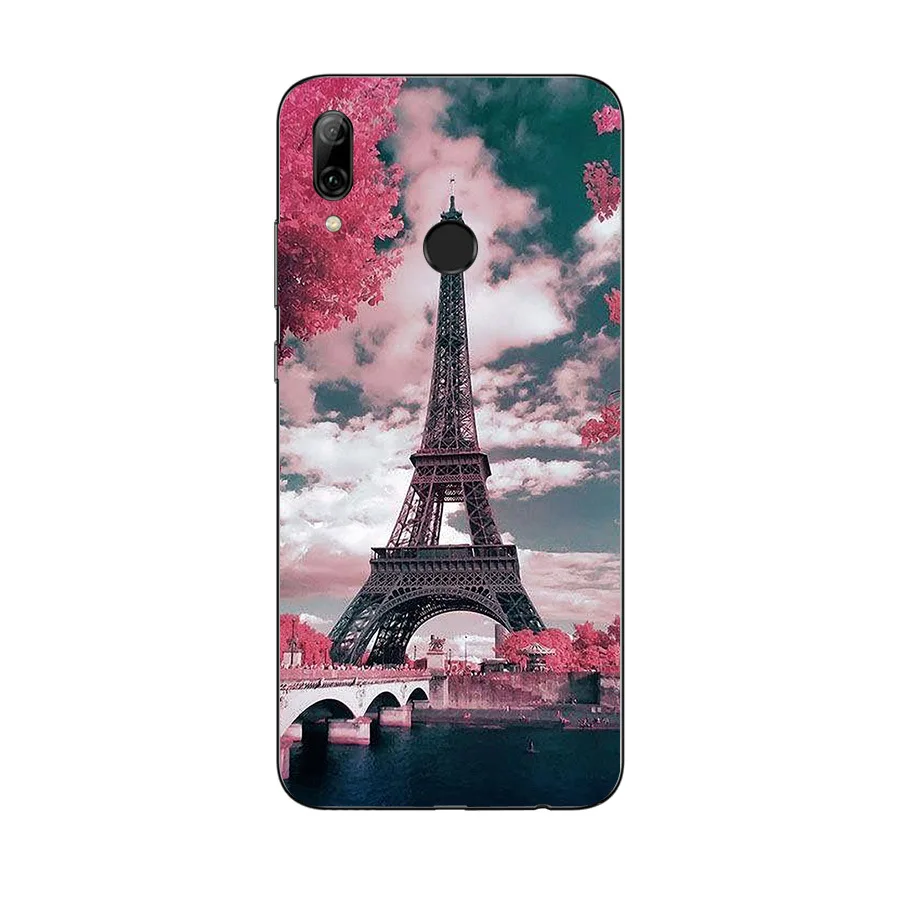 Для huawei P Smart 2019 мягкий чехол для телефона TPU силиконовый защитный с принтом крышка