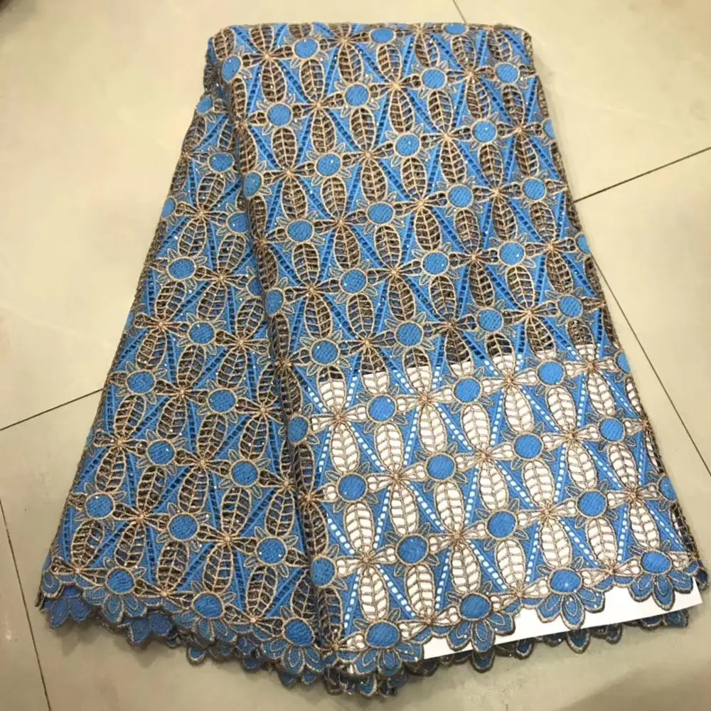 

new fashion design 2019 newarrival african water soluble lace fabric 5yards african guipure lace fabric for dress DFJUL182