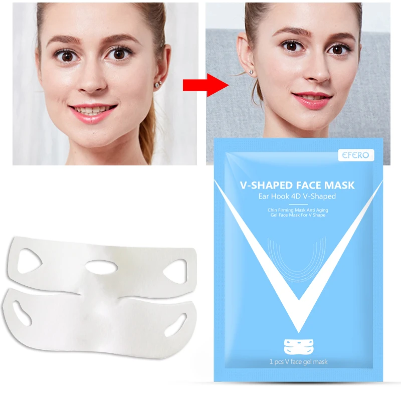 EFERO Lifting Face Masks V Shape Slim Chin Check Neck Lift Peel-off Mask Shaper Slimming Bandage Skin Care TSLM2 |