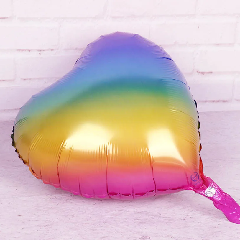 Красочные форме сердца Фольга Свадебный шар вечерние helium украшение поддержка