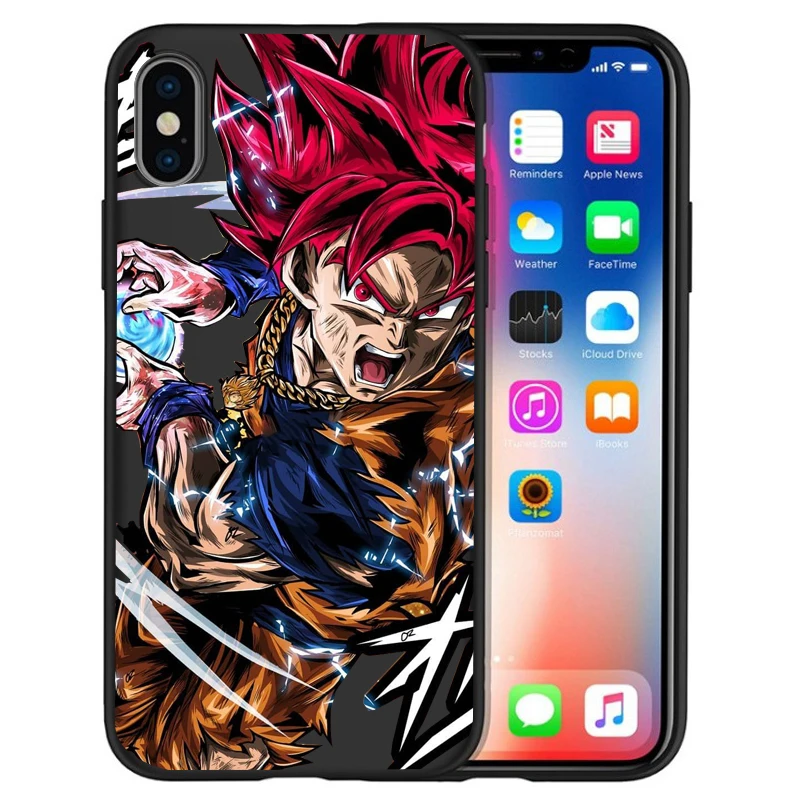 Роскошный чехол для iPhone X Goku Dragon Ball Super Saiyan vegeta Дракон 5 5S 6 6 S 7 8 Plus X XS Макс Мягкий силиконовый чехол случае Etui