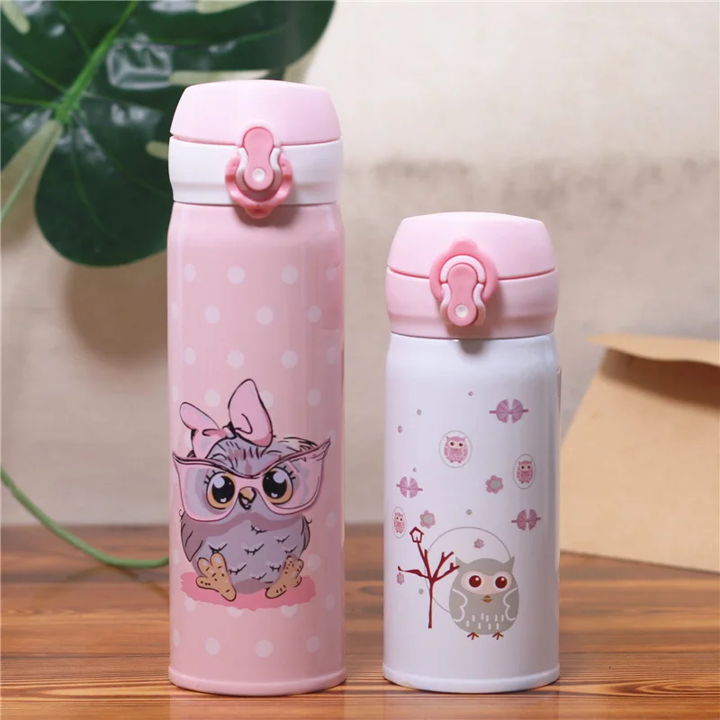 Индивидуальная милая сова термос кружка Студенческая портативная вакуумная