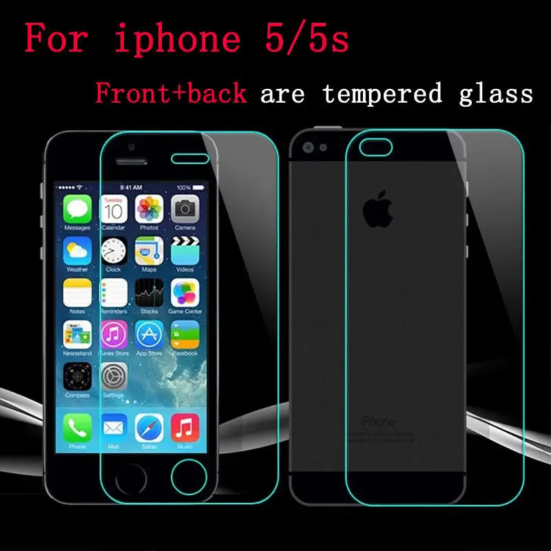 9H 0 3 мм переднее и заднее закаленное стекло для Apple iPhone X 6 6S 7 8 Plus 5 Φ SE 10 устойчивая к