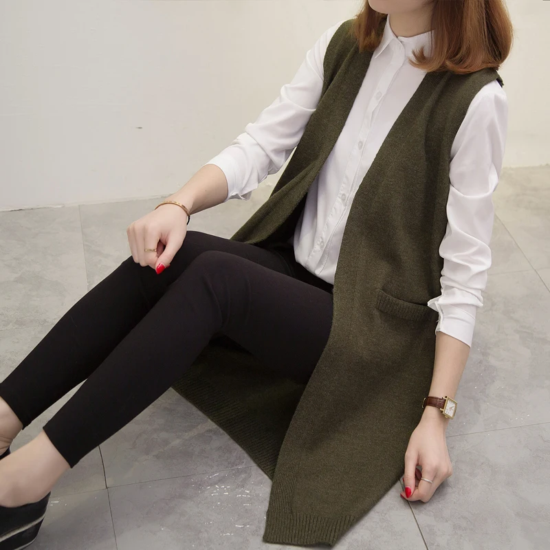 Распродажа 2021 женский жилет новая Корейская версия Свободный вязаный кардиган