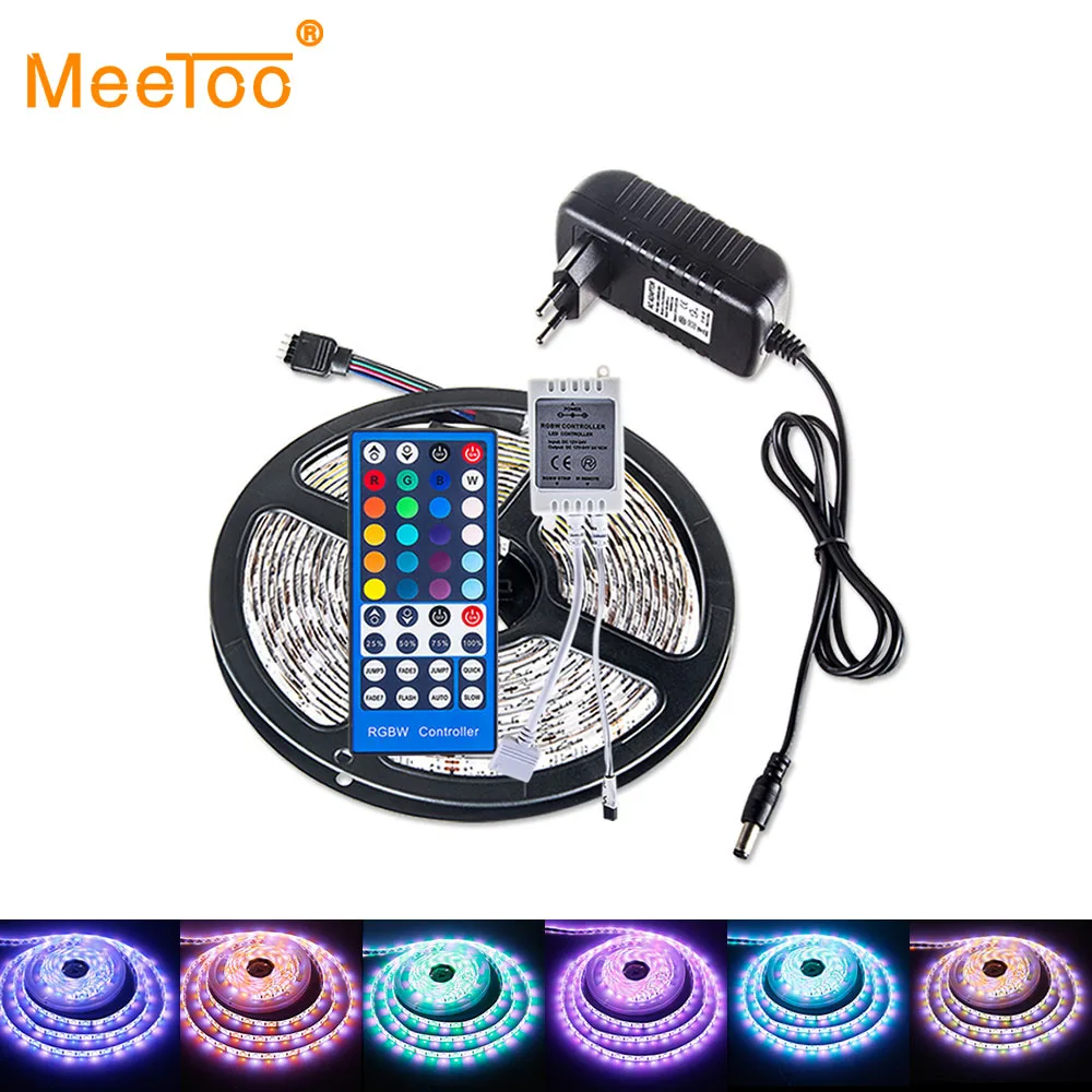Водонепроницаемая RGBW подсветка RGBWW Светодиодная лента s 5M 5050 RGB DC12V с пультом