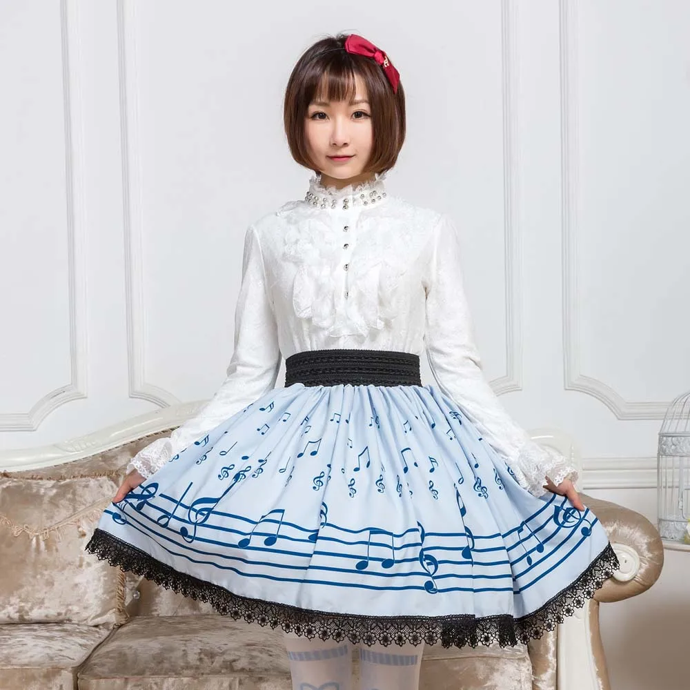 Милый светильник в стиле девушки из Мори Летняя короткая юбка небесно-голубого