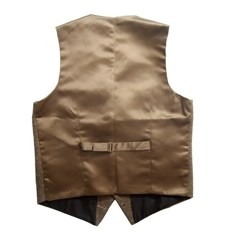 Новый твидовый жилет для мужчин винтажный летний зимний Приталенный жениха