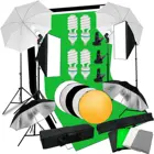 Abeststudio photo Studio комплект освещения 4x135W photo bulbs + Backdrops зонт для софтбокса Studio Kit + 5 В 1 отражающая панель