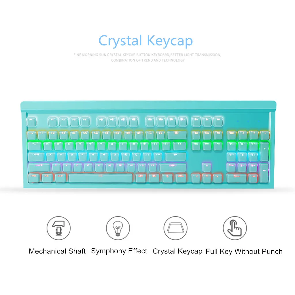 T680 104 клавишная крышка механическая клавиатура RGB с подсветкой зеленая Axis для