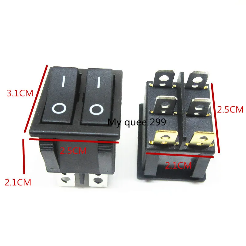 2 шт. переключатель на 6 контактов 15 а/250 В переменного тока 20 А/125 тока|kcd4 rocker switch|kcd4