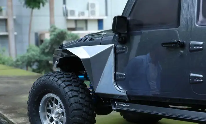 1/10 Масштаб RC 4X4 JK гусеничный Грузовик JEEP Wrangler TOPFIRE SEMA колесо бровей для осевой SCX10 HRAXXAS TRX4 capo jkmax TF2 FJ40
