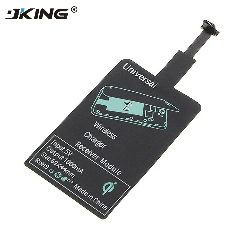 JKING Android Micro USB универсальное беспроводное зарядное устройство Qi приемник адаптер