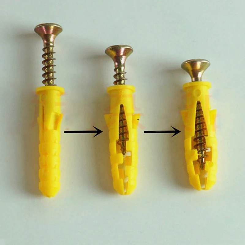 Пластиковые расширительные болты M6 * 30 мм 50 комплектов|bolt screw|plastic expansion tubescrew screw |