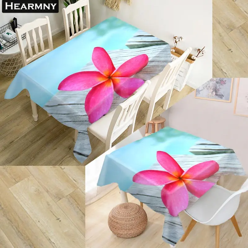 Скатерть HEARMNY Plumeria с цветами 3D ткань Оксфорд квадратная/прямоугольная