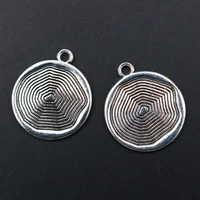 wkoud 10pcs silver color metal tree ring alloy pendant vintage necklace bracelet diy jewelry handmade accessories a1781