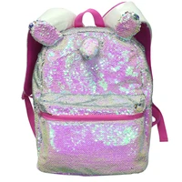 16 inches magic unicorn sequin backpack pink colorful rainbow casual fashion shining for girls school bags women mochila bolsa