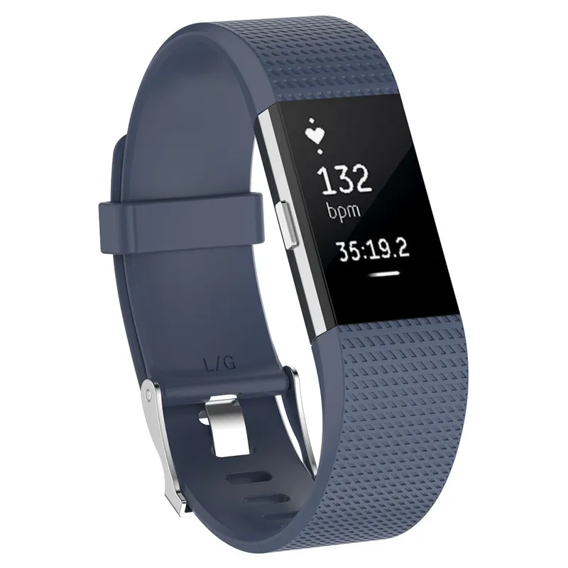 Сменный силиконовый ремешок для часов, браслет для Fitbit Charge 2, спортивные Смарт-часы, черный, белый ремешок для часов, ремешок для Fitbit 2 - Цвет: AQ