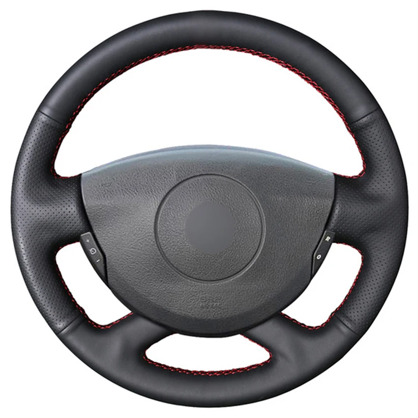 Черный чехол на руль из искусственной кожи для Renault Laguna 2001-2007 Vel Satis 2001-2005 Grand Espace 2003-2008 trafc 2012