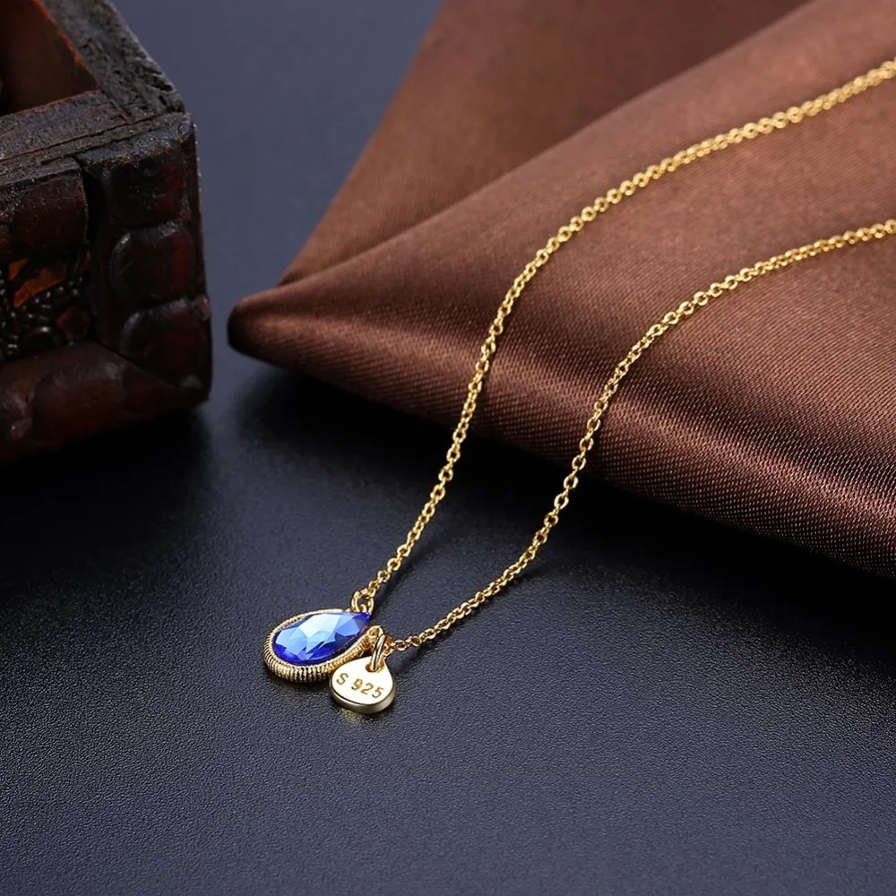 Ожерелье с кристаллами от Swarovski LEKANI ожерелье подвеской в форме капли из серебра 925