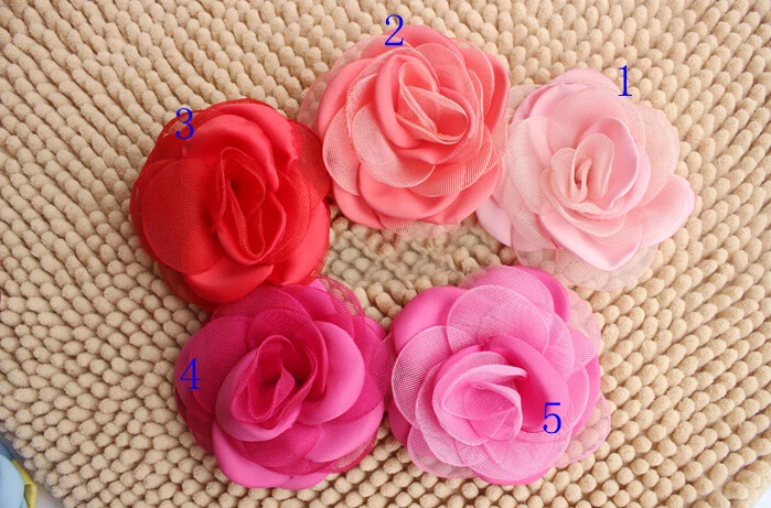 

10cm burning edge chiffon lace ruffles flower for newborn baby hair accessories wave hair flower for headband