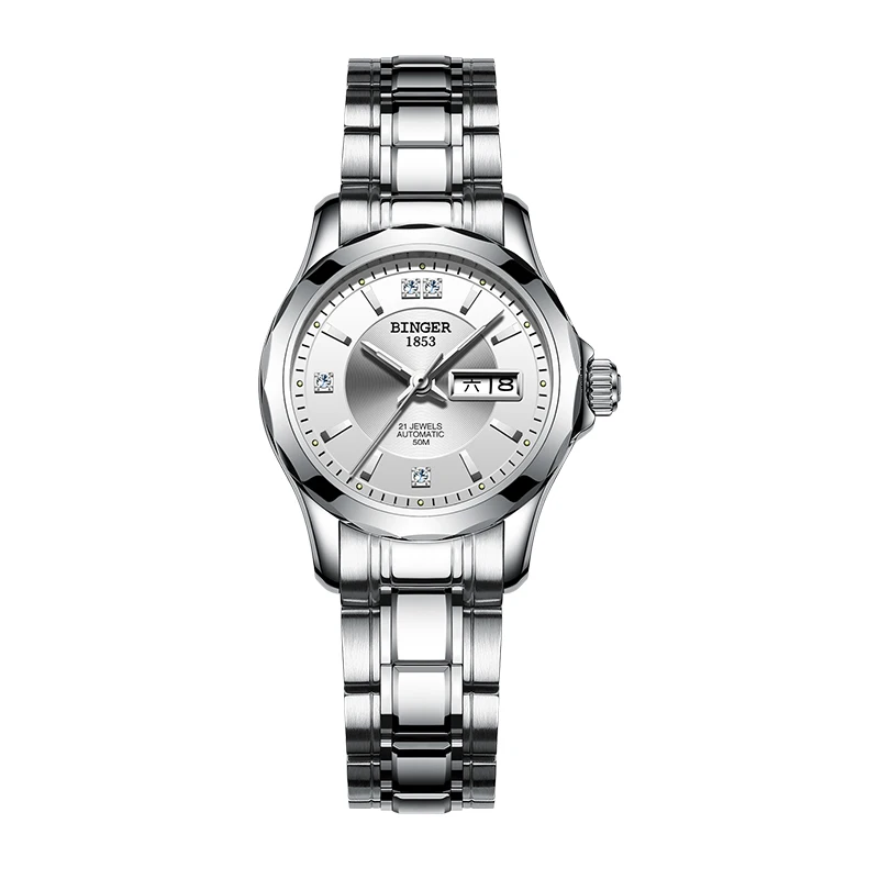 Часы женские механические с автоподзаводом и сапфировым стеклом B8051-5 | Наручные