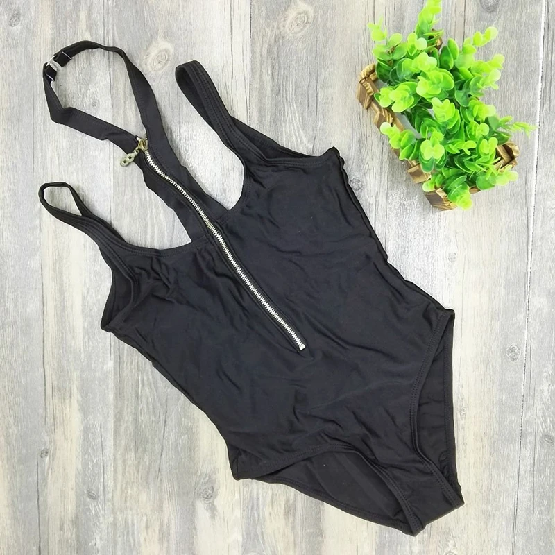 Очень Горячая молния купальники сплошной сексуальный девушки купальник молодой