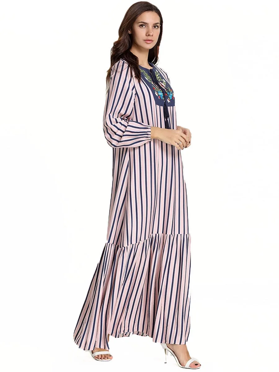 Длинное марокканское платье Kaftan Sukienka мусульманское макси хиджаб кафтан абайя