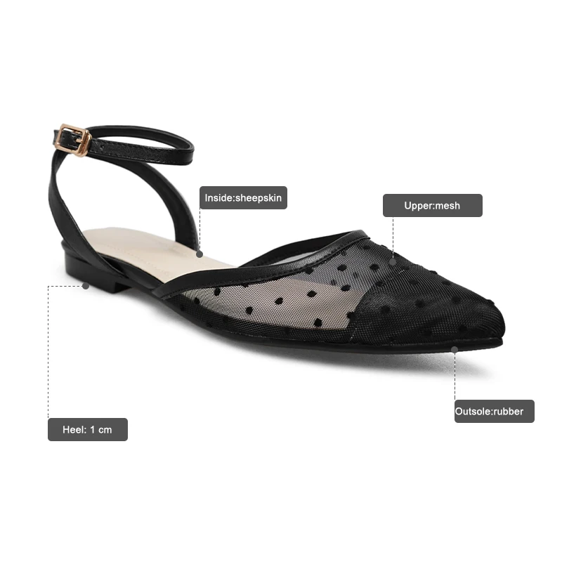 ISNOM/летние сетчатые сандалии в горошек женская модная повседневная обувь на