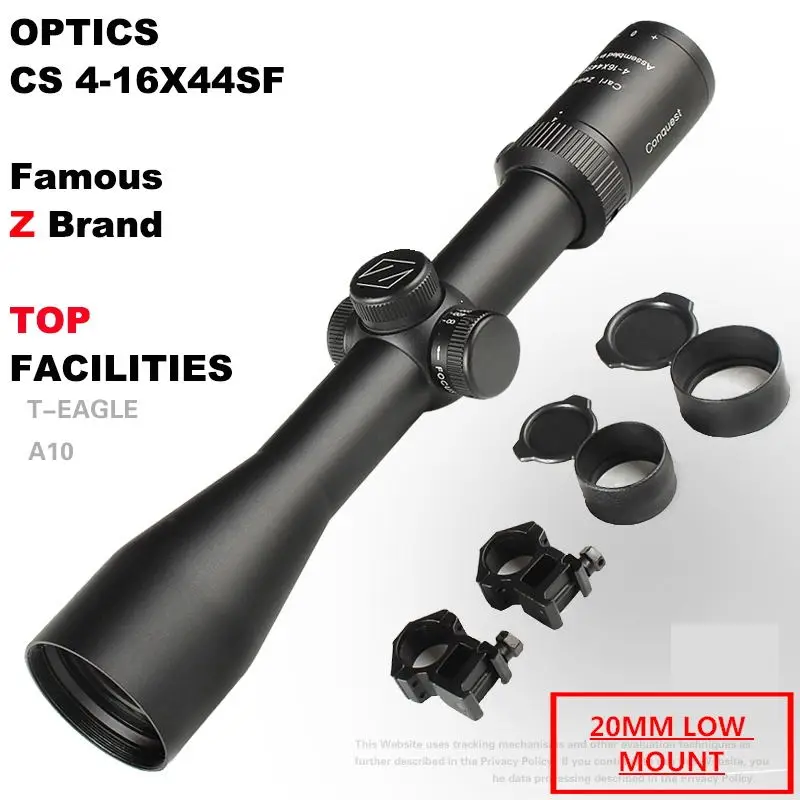CS4-16X44 20MM-LOW Горячий бренд оптический прицел 4-16X44 прицел охотничий оптический прицел охотничья оптика красная точка Chasse Aim охотничья Оптика прицел - Цвет: CS4-16X44 20MM-LOW