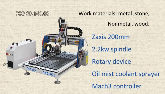 ЧПУ AKM6090 для дерева МДФ акрил камень алюминий/ЧПУ Токарный станок wood | Инструменты