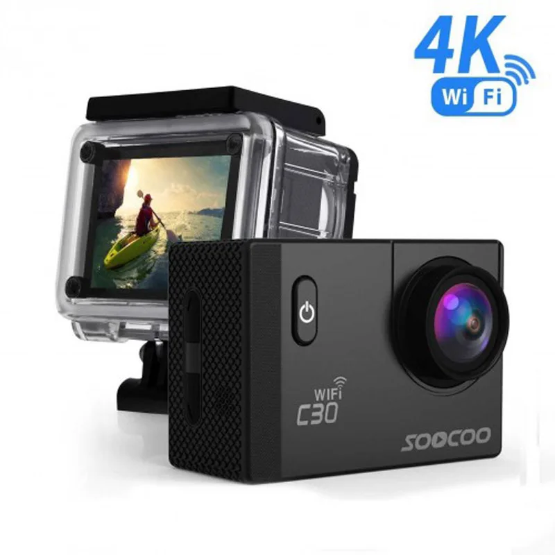 Оригинальная Экшн камера SOOCOO C30 / C30R с дистанционным управлением HD 4K Wifi 1080P 60fps 2 0 LCD