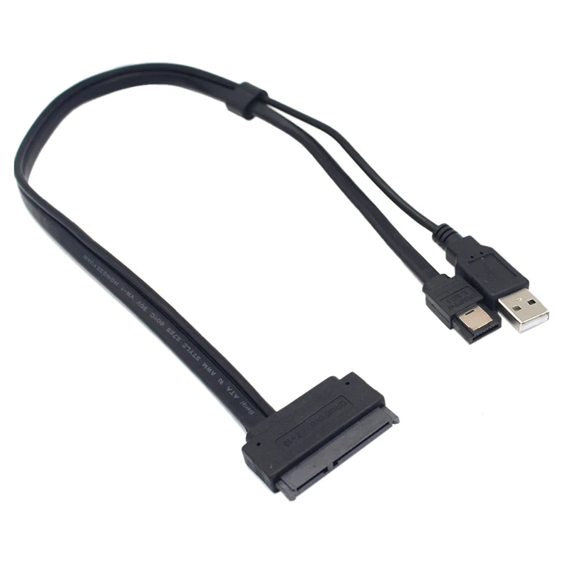 2 5-дюймовый жесткий диск SATA 22Pin к eSATA Дата-кабель с питанием от USB адаптер для