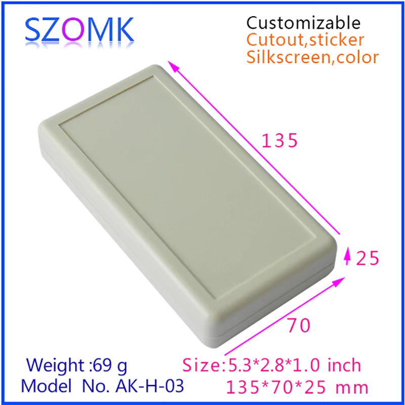 

10 pcs, 2AA battery plastic enclosure plastic case electrical junction box electronic project box 135*70*25mm