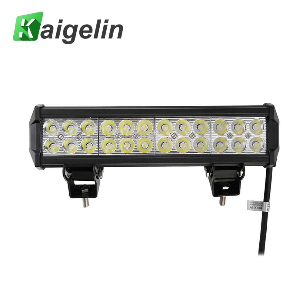 

4 шт. автомобиль свет бар 72 Вт Светодиодный прожектор 7200LM 12-24 В IP67 Worklight для Off Road Грузовик Внедорожник автобус передний бампер лампа Наружное ...